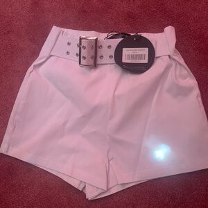 White Fox White Mini Shorts